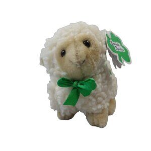 Emerald Buddies Plush Lamb Sheep Green Bow Clover St Patrick Stuffed Toy